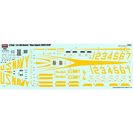 Academy 12424 1/72 U.S. Navy F/A-18A Hornet Savaş Uçağı Demonte Plastik Maketi