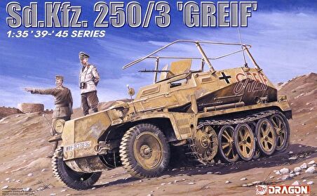 Dragon 6125 1/35 Ölçek Sd.Kfz. 250/3 (Greif) Yarı Paletli Askeri Araç Plastik Model Kiti