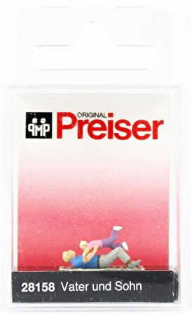 Preiser 28158 1/87 Ölçek Baba ve Oğlu Figürü