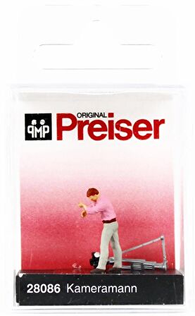 Preiser 28086 1/87 Ölçek Kameraman ve Kamera Figürü