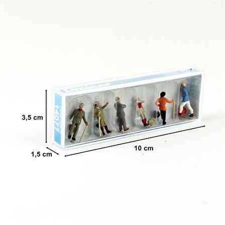 Preiser 14077 1/87 Ölçek Bastonlu İnsan Figürleri