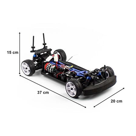 Himoto 5101 Nascada Kumandalı Fırçalı Motorlu On Road RC Araba 1/10 Ölçek 4 Çeker