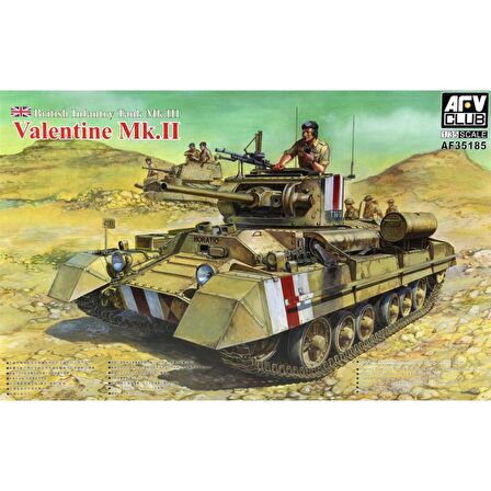 AFV Club AF35185 1/35 British Infantry Tank Mk.III Valentine Mk.II Tank Demonte Plastik Maketi