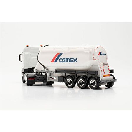 Herpa 315975 1/87 Ölçek, Mercedes-Benz Actros, Çimento Silo Dorseli TIR (Cemex), Sergilemeye Hazır Model Araç