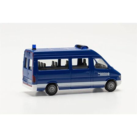 Herpa 097062 1/87 Ölçek, Mercedes-Benz Sprinter 1996 Minibüs HD (THW), Sergilemeye Hazır Model Araç