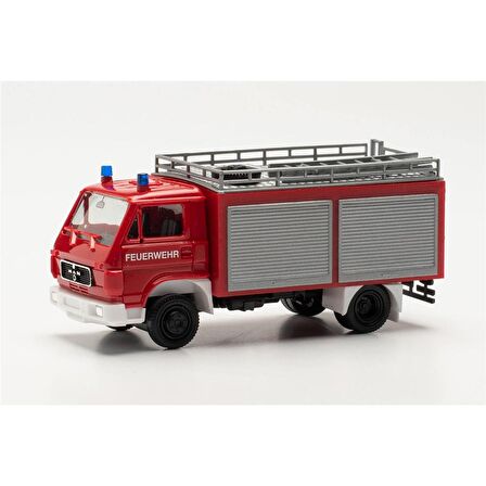 Herpa 097024 1/87 Ölçek, MAN G90 TLF 8/18 İtfaiye Aracı, Sergilemeye Hazır Model Araç