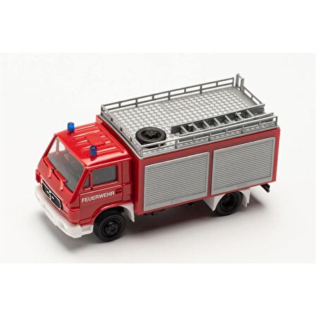 Herpa 097024 1/87 Ölçek, MAN G90 TLF 8/18 İtfaiye Aracı, Sergilemeye Hazır Model Araç