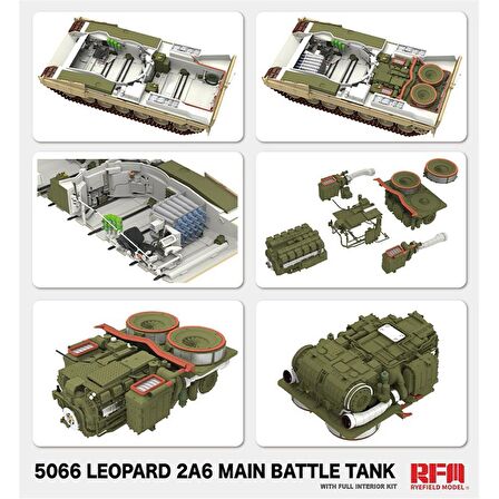 RFM 5066 1/35 Ölçek Leopard 2A6 Ana Muharebe Tankı, İç Detaylı, Plastik Model Kiti