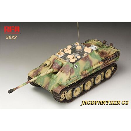 RFM 5022 1/35 Ölçek Jagdpanther G2, İç Detaylı İmha Tanklı Plastik Model Kiti