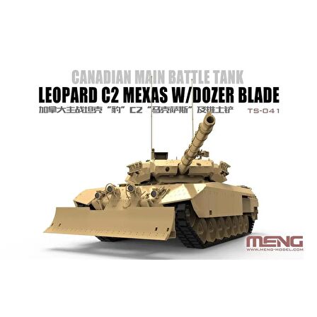 Meng TS-041 1/35 Ölçek Kanada Leopard C2 MEXAS, Dozer Bıçaklı Ana Muharebe Tankı, Plastik Model Kiti