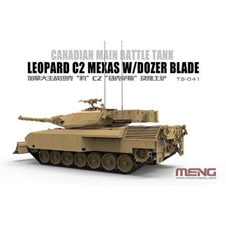 Meng TS-041 1/35 Ölçek Kanada Leopard C2 MEXAS, Dozer Bıçaklı Ana Muharebe Tankı, Plastik Model Kiti