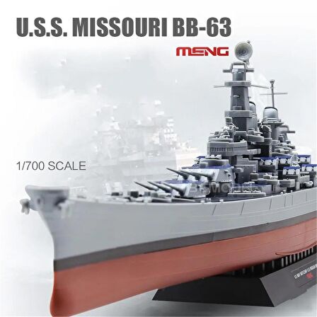 Meng PS-004 1/700 Ölçek Amerikan U.S.S. Missouri (BB-63) Savaş Gemisi, Plastik Model Kiti