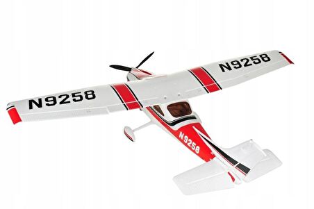 TopRC 056C Cessna 182, 500 Class, Kırmızı, Brushless 800KV Motorlu, 30A ESC, 11.1V 2200 Mah Li-Po Pilli, 4 Kanallı Uzaktan Kum