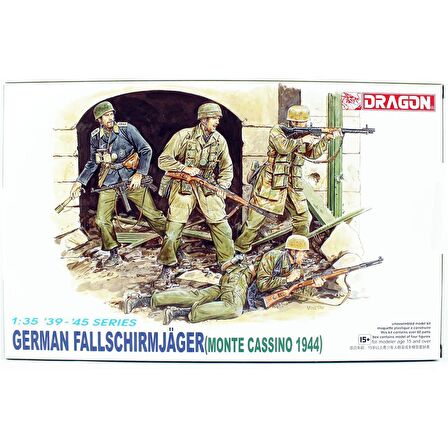 Dragon 6005 1/35 Ölçek Alman Paraşütcüler (Monte Cassıno 1944) Figürleri Plastik Model Kiti