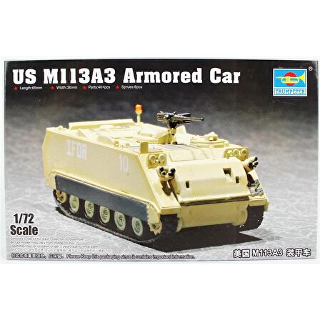 Trumpeter 07240 1/72 Ölçek M113A3  Zırhlı Personel Taşıyıcı, Plastik Model Kiti