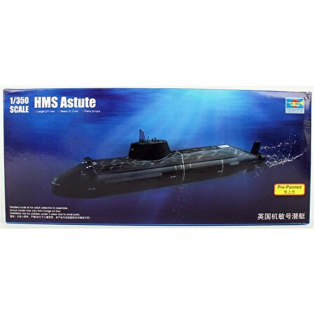 Trumpeter 04598 1/350 Ölçek HMS Astute Denizaltısı, Plastik Model Kiti