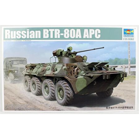 Trumpeter 01595 1/35 Ölçek Rus BTR-80A APC, Zırhlı Personel Taşıyıcı, Plastik Model Kiti