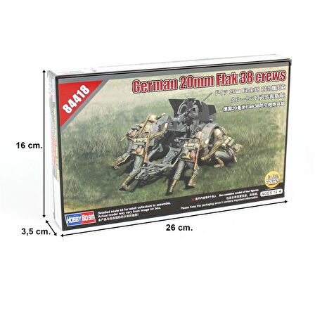 HobbyBoss 84418 1/35 Ölçek Alman 20mm Flak 38 Topçuları, Plastik Model Kiti