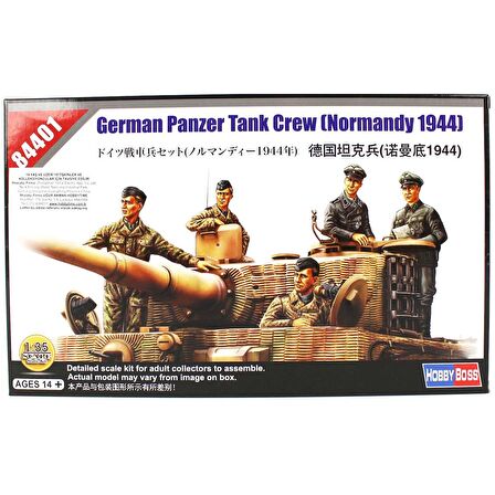 HobbyBoss 84401 1/35 Ölçek Alman Tank Mürettebatı (Normandy 1944), Askeri Figür Plastik Model Kiti