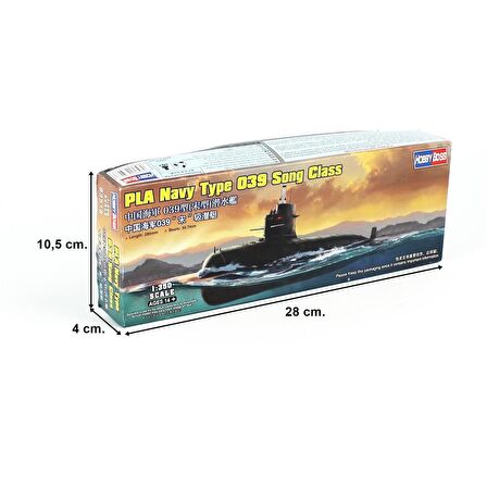 HobbyBoss 83518 1/350 Ölçek PLA Navy Type 039 Song Class, Denizaltı Plastik Model Kiti