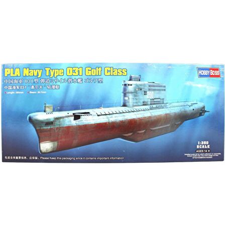 HobbyBoss 83514 1/350 Ölçek PLA Navy Type 031 Golf Class, Denizaltı Plastik Model Kiti