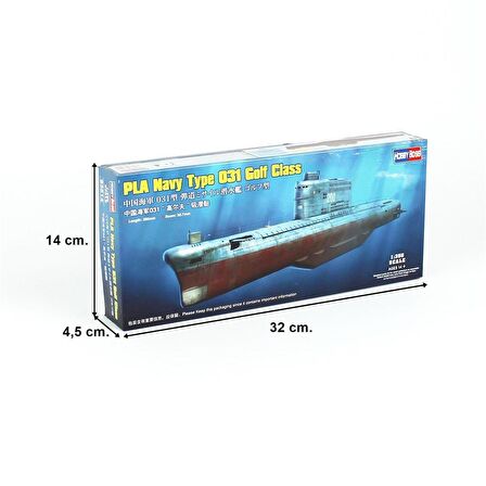 HobbyBoss 83514 1/350 Ölçek PLA Navy Type 031 Golf Class, Denizaltı Plastik Model Kiti