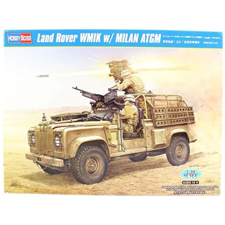 HobbyBoss 82447 1/35 Ölçek Land Rover WMIK w/MILAN ATGM, Askeri Cip Plastik Model Kiti