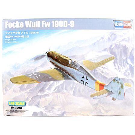 HobbyBoss 81716 1/48 Ölçek Focke-Wulf FW190D-9,, Savaş Uçağı Plastik Model Kiti