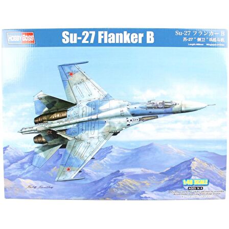 HobbyBoss 81711 1/48 Ölçek Su-27 Flanker B, Savaş Uçağı Plastik Model Kiti