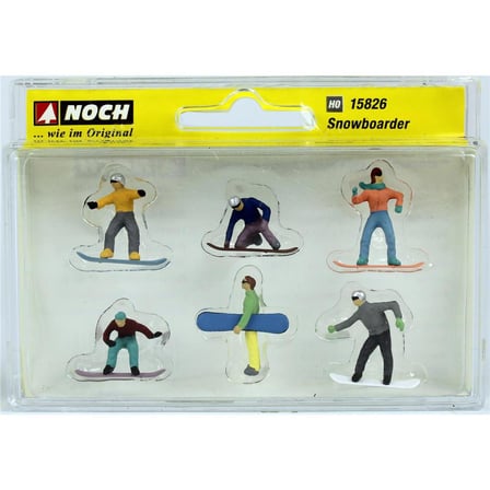 Noch 15826 1/87 Ölçek Snowboard Yapan İnsan Figürleri