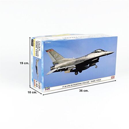 Hasegawa 7522 1/48 Ölçek, F-16CM-50 Fighting Falcon (Dark Viper), (Limited Edition), Savaş Uçağı Plastik Model Kiti