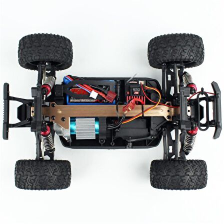 Remo 1635 1/16 Ölçek, 4WD Off Road Monster Truck (Smax) Kırmızı Kaportalı, Fırçasız Motorlu, 7.4V 1500Mah Li-Po Pilli, RC Model