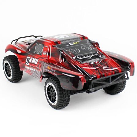 Remo 1022 1/10 Ölçek, 4WD Off Road Short Course (9EMU) Fırçalı Çift Motorlu, Kırmızı Kaportalı, RC Model Araç