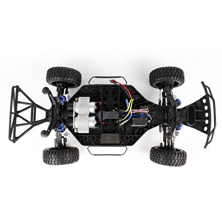 Remo 1022 1/10 Ölçek, 4WD Off Road Short Course (9EMU) Fırçalı Çift Motorlu, Kırmızı Kaportalı, RC Model Araç