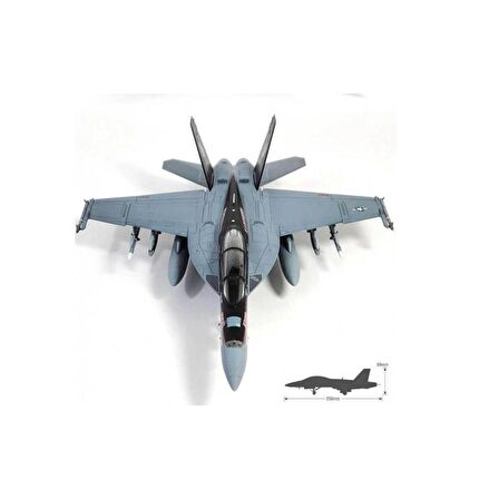 Academy 12577 1/72 Ölçek, USN F/A-18F (VFA-154 Black Knights) Savaş Uçağı, Plastik Model Kiti