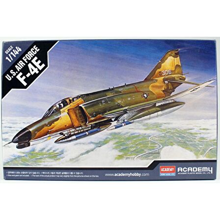 Academy 12605 1/144 Ölçek, U.S. Air Force F-4E Savaş Uçağı, Plastik Model Kiti