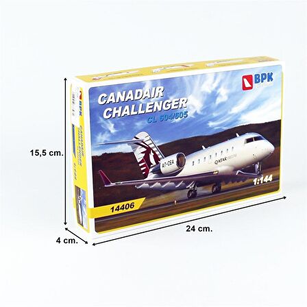 Big Planes Kits 14406 1/144 Ölçek, Canadair Challenger CL604/605 Yolcu Uçağı, Plastik Model Kiti