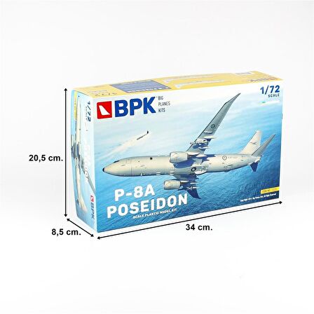 Big Planes Kits 7222 1/72 Ölçek,P-8A Poseidon Yolcu Uçağı, Plastik Model Kiti