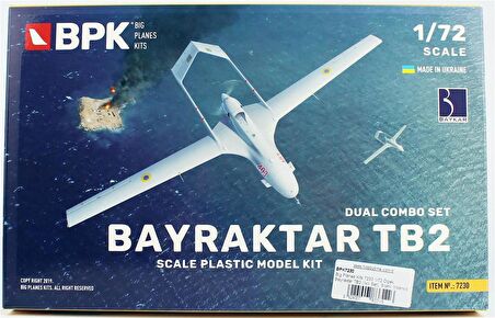 Big Planes Kits 7230 1/72 Ölçek, Bayraktar TB2 (İkili Set), Silahlı İnsansız Hava Aracı, Plastik Model Kiti