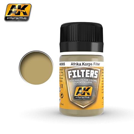 AK Interactive 065 35 ml. Afrika Korps , Filters Serisi Enamel Model Boyası