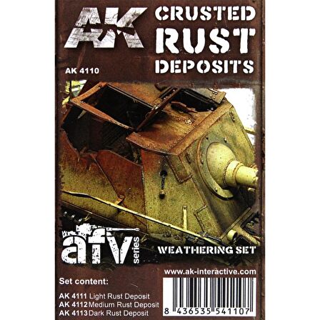 AK Interactive 4110 3x35 ml. Pas Öbekleri Efekti, Enamel Model Boyası Seti