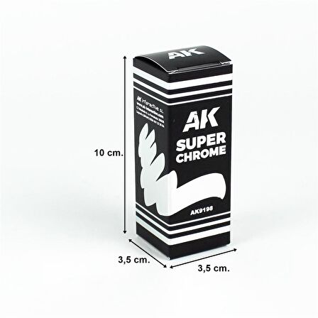 AK Interactive 9198 60 ml. Süper Krom, Ayna Mürekkepi