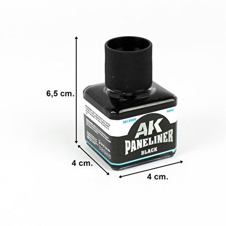 AK Interactive 12020 40 ml. Siyah, Paneliner, Enamel Boya