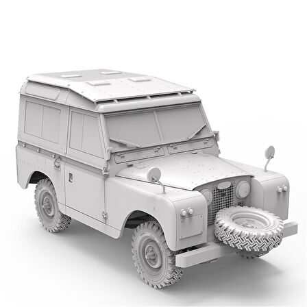 AK Interactive 35013 1/35 Ölçek, Land Rover 88 Series IIA (Steyşın Vagon), Askeri Araç Plastik Model Kiti