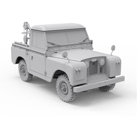 AK Interactive 35014 1/35 Ölçek, Land Rover 88 Series IIA (Vinçli Çekici), Askeri Araç Plastik Model Kiti