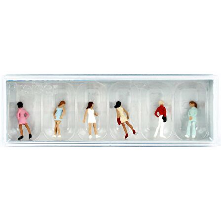 Preiser 14006 1/87 Ölçek, Gençler, Boyanmış Plastik Figürleri, 6 Adet