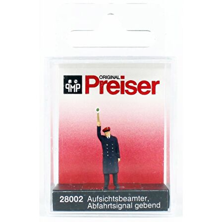 Preiser 28002 1/87 Ölçek, Sinyalci Şefi, Boyanmış Plastik Figürü