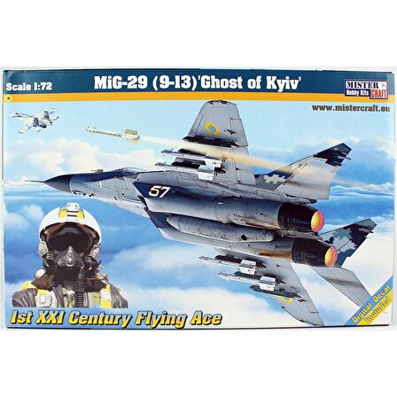 Mistercraft D110 1772 MIG-29 (9-13) Kiev'in Hayaleti Savaş Uçağı Plastik Model Kiti