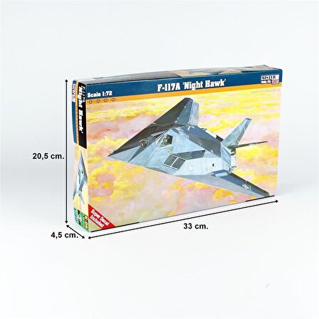 Mistercraft E005 1/72 F-117A (Night Hawk) Savaş Uçağı Plastik Model Kiti