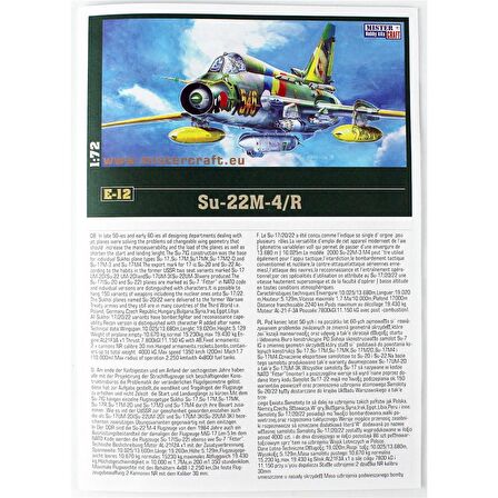 Mistercraft E012 1/72 Su-22 M4R (77 JBG) Savaş Uçağı Plastik Model Kiti